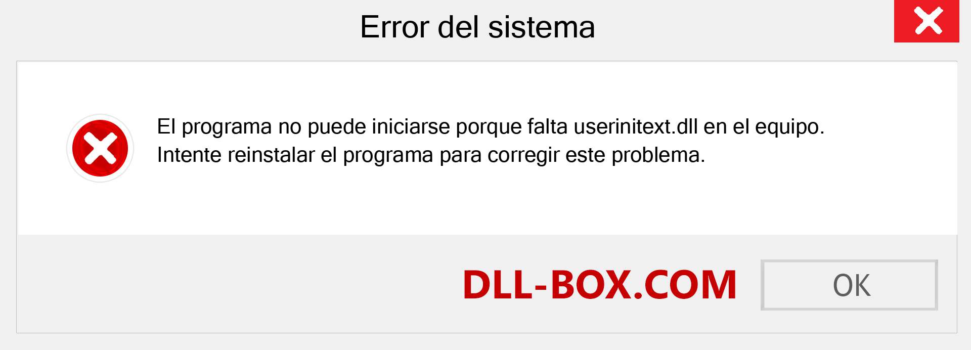 ¿Falta el archivo userinitext.dll ?. Descargar para Windows 7, 8, 10 - Corregir userinitext dll Missing Error en Windows, fotos, imágenes